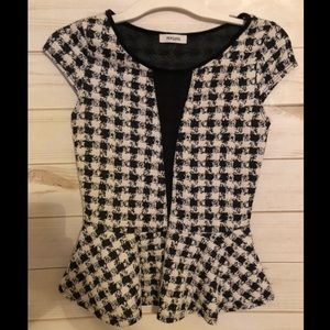 Houndstooth blouse